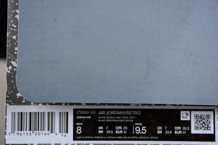 Air Jordan 6 “Cool Grey” CT8529-100