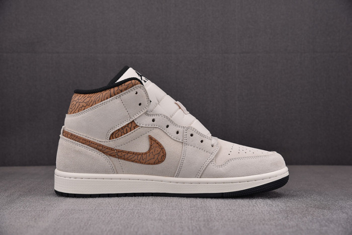 Air Jordan 1 Mid "Brown Elephant" DZ4129-102