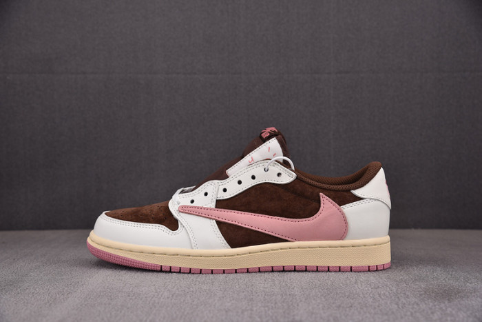 Travis Scott x Air Jordan 1 Low OG “Dark Pony/Pink Oxford”  DZ4137-206